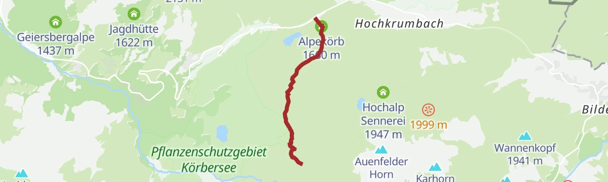 Route map: Warth | Vom Hochtannbergpass über den Salobersattel zur Auenfelder Hütte